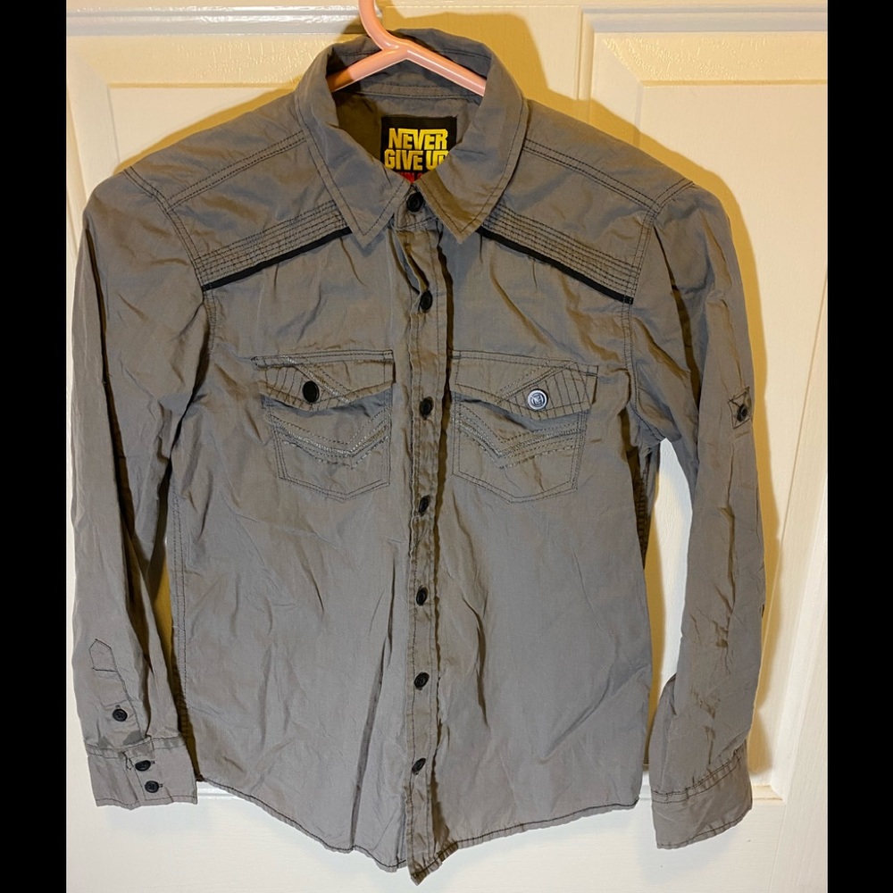 John cena never give up long sleeve dress shirt
